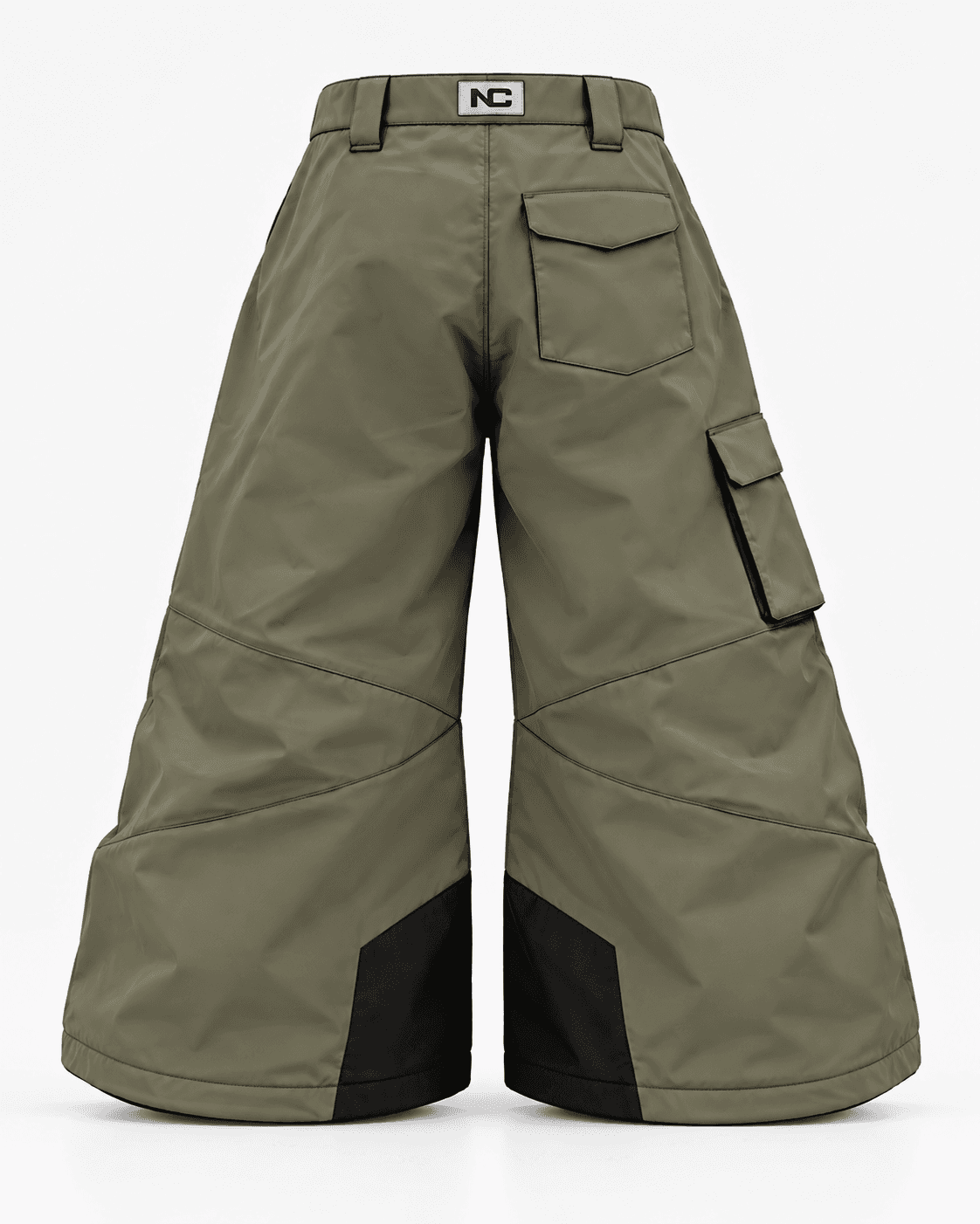 The Snow Pant in Olive, back view