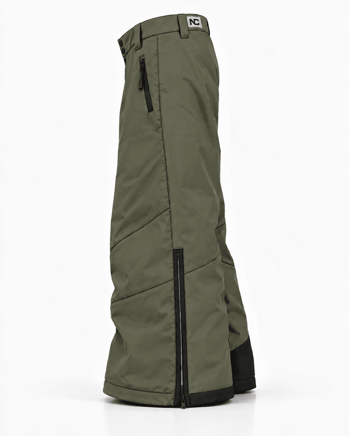 The Snow Pant in Olive, side view